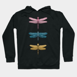 Dragonflies Pattern - Retro Palette Hoodie